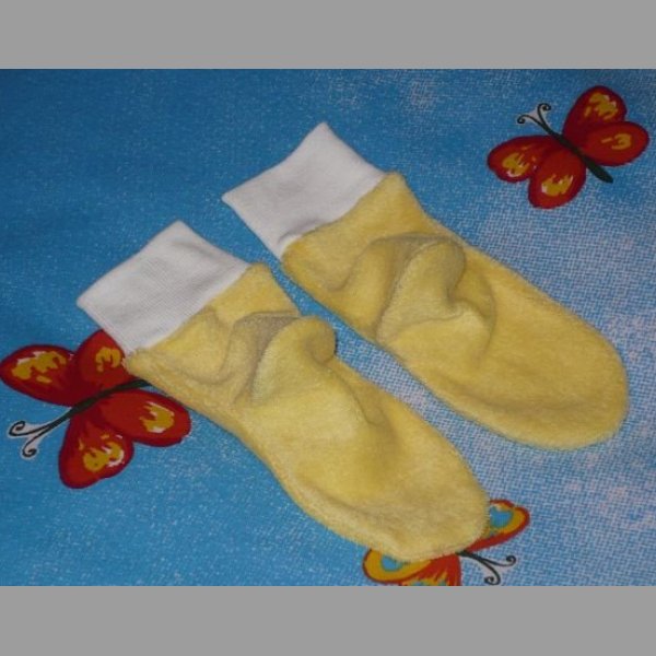 Žluté froté ponožky pro miminko 6-12 měs.