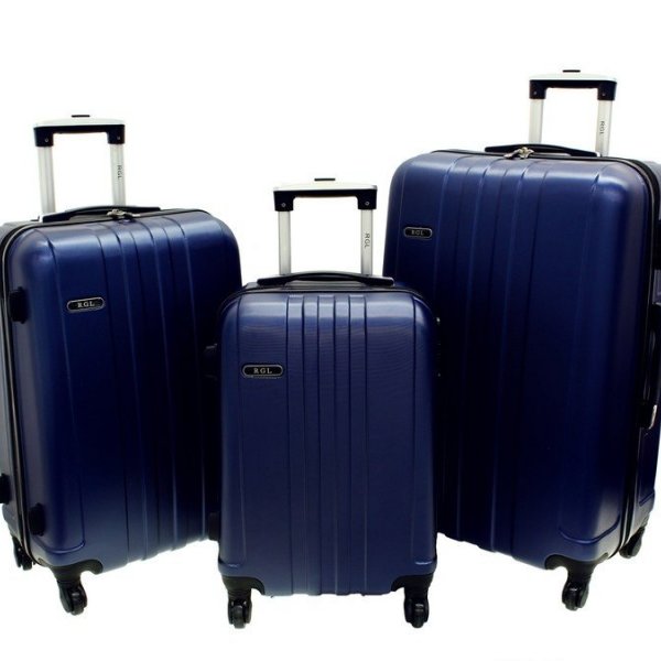 Cestovní kufry skořepinové, sada 3kusů,tmavě modrá VÝPRODEJ