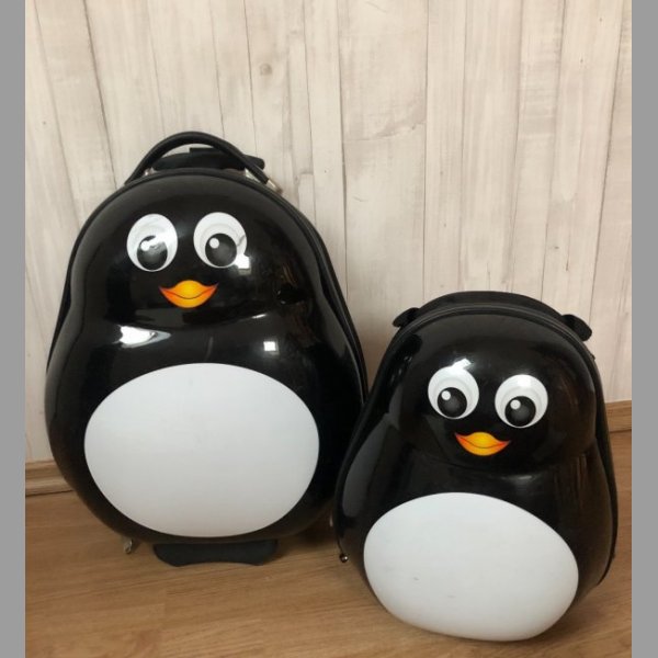 Dětský kufr a batůžek - tučňáci