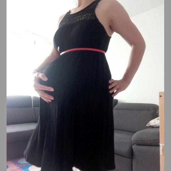 Černé letní šaty - i jako těhotenské