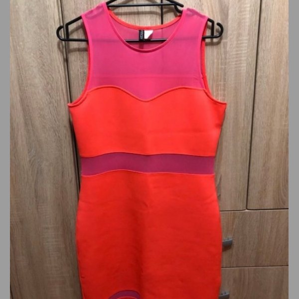 Neonové oranžové šaty HM