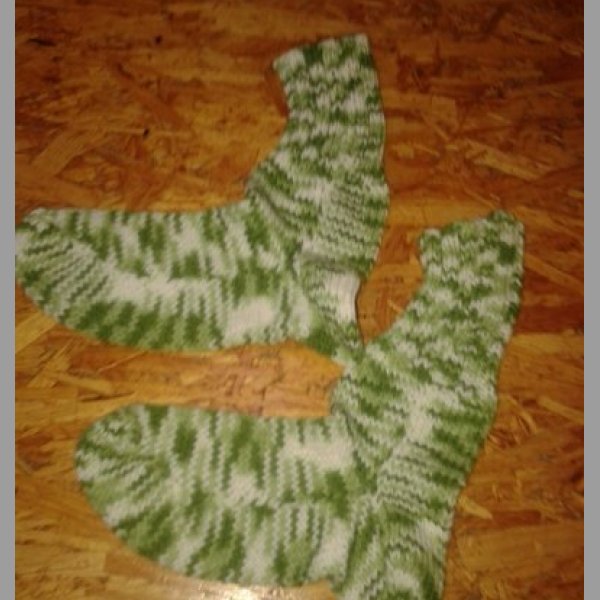 Ručně pletené bavlněné ponožky -č.1
