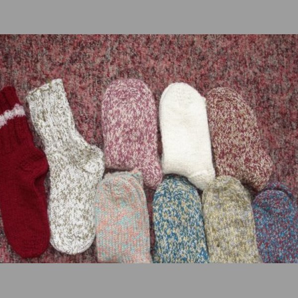 Dámské ručně pletené ponožky