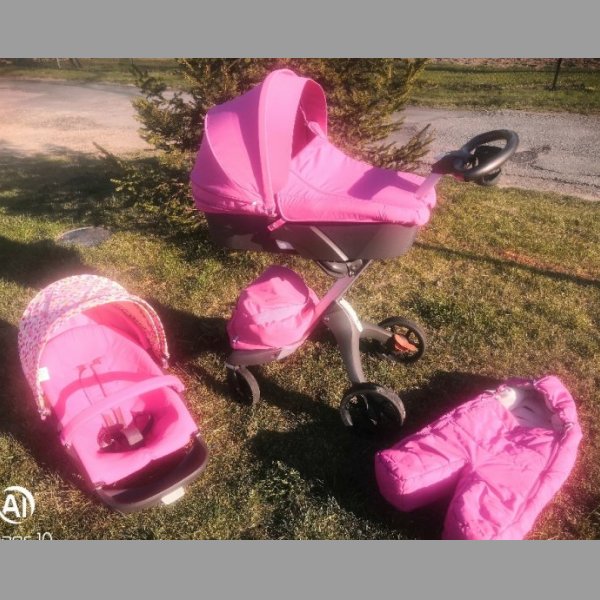 STOKKE XPORY V4.s novými koly V5,PINK+megavýbava+letní set