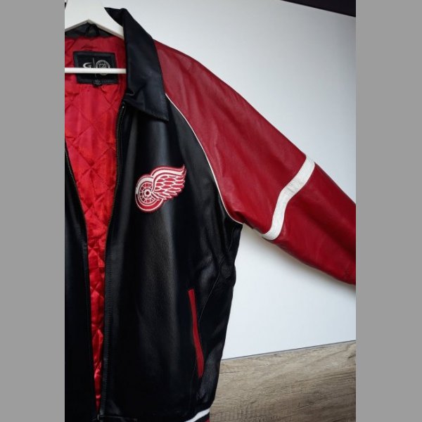Originál kožená bunda Detroit Red Wings