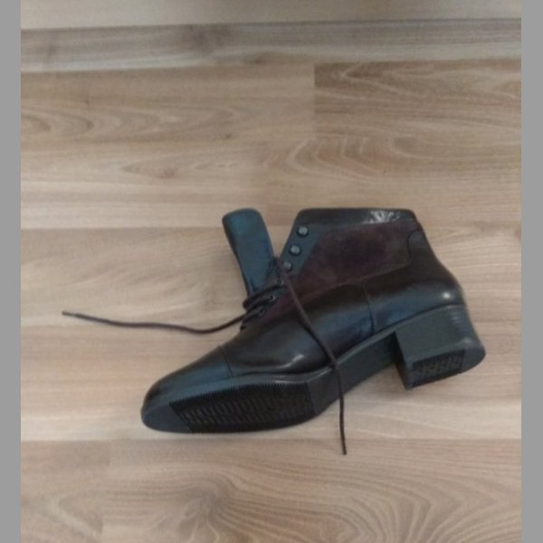 Dámské kotníkové boty, vel. 39, tmavě hnědé