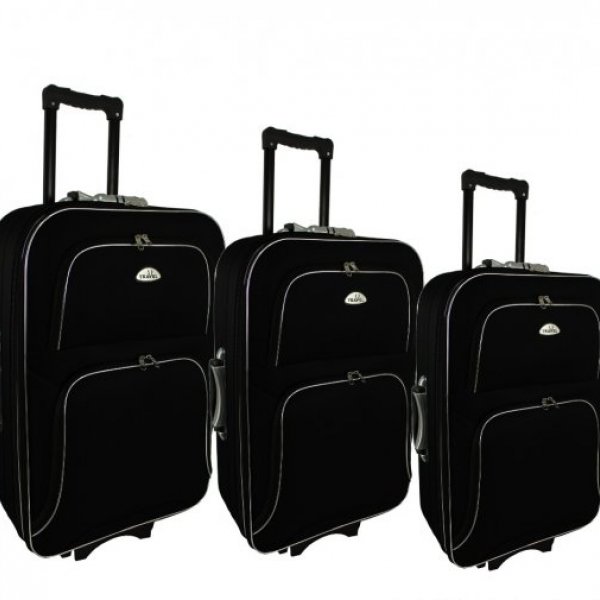 Cestovní kufry,sada 3 kusů,černé