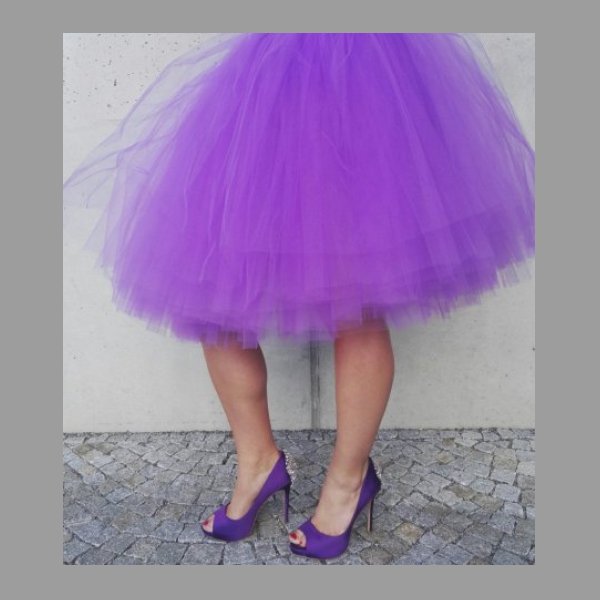 Tylová sukně fialová