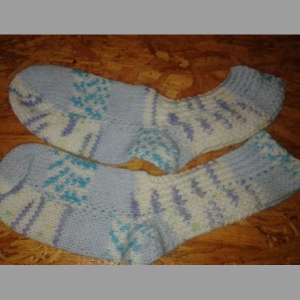 Ručně pletené bavlněné ponožky -č.2
