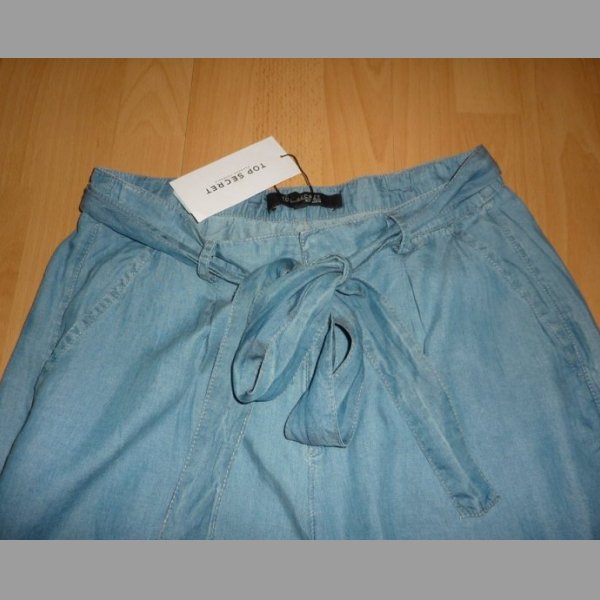 Riflová kalhotová sukně vel. 38 s cedulkou