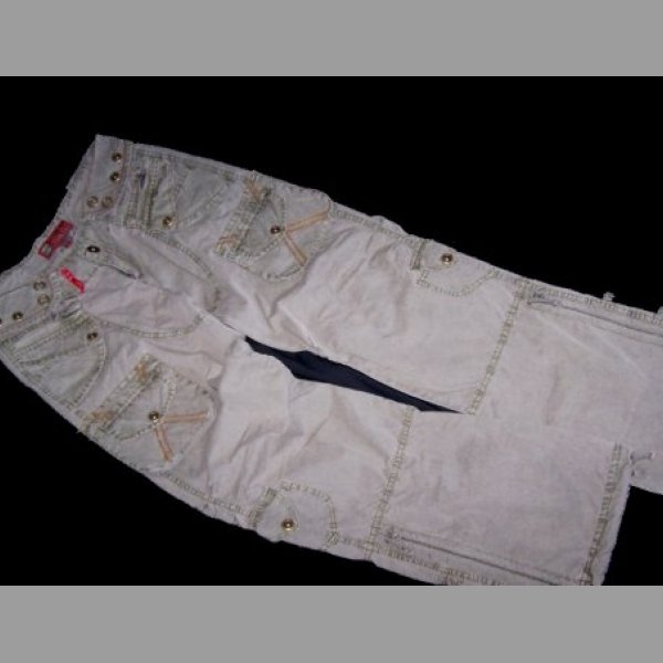 3x dámské plátěné kalhoty
