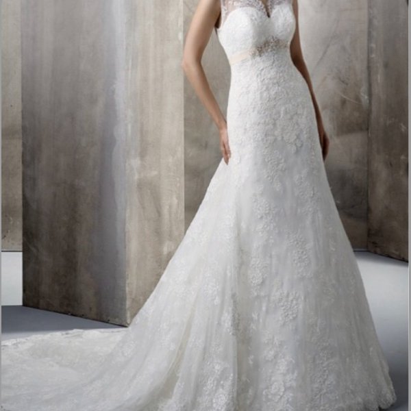 Nádherné krajkové svatební šaty, PC: 25tis, vel. 36-38