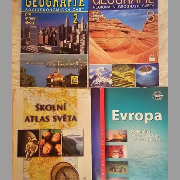 SŠ učebnice - Zeměpis, školní atlas + více učebnic