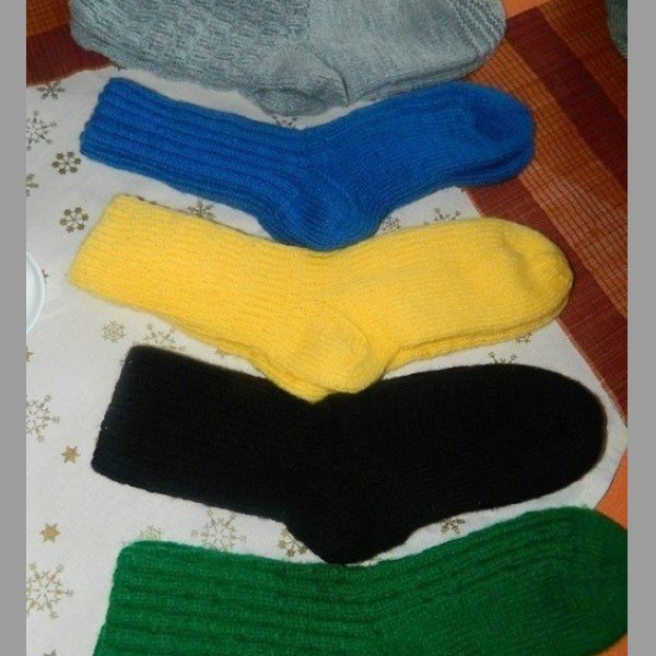 Ručně doma pletené ponožky, podkolenky