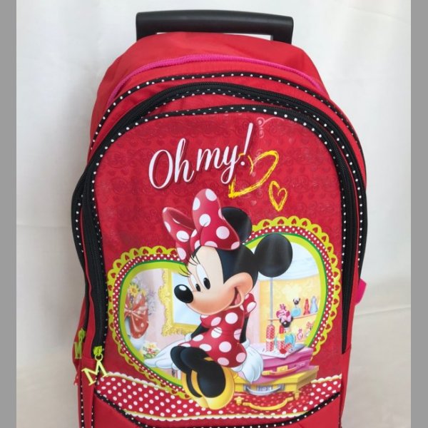 Nový Školní batoh Minnie na kolečkách