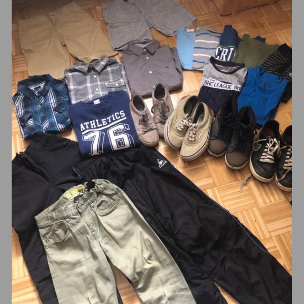 Chlapecké značkové oblečení, boty Vans, Nike (12-15 let)